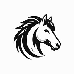 horse head vector illustration on white background