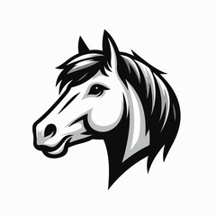 horse head vector illustration on white background