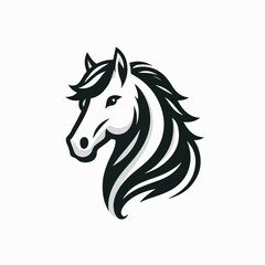 horse head vector illustration on white background