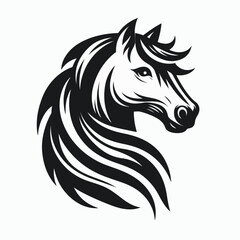 Obraz premium horse head vector illustration on white background