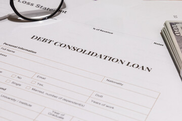 Financial Documents on Debt Consolidation Loan with Cash – Budgeting, Loan Strategy, and Credit...