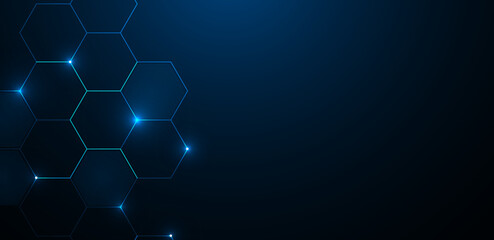 Abstract geometric polygon blue background vector © Khalim Taufiqi