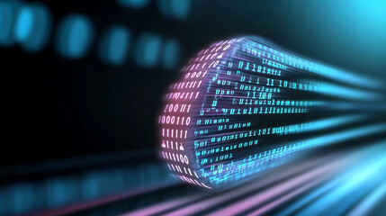 Abstract digital image depicting a flowing stream of data, symbolizing advanced technology and innovation in the digital age.