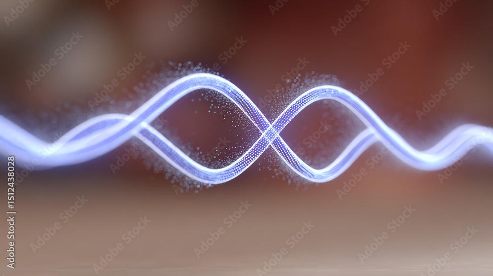 Leinwandbilder abstract representation of energy waves in motion, showcasing vibrant light patterns against a blurr