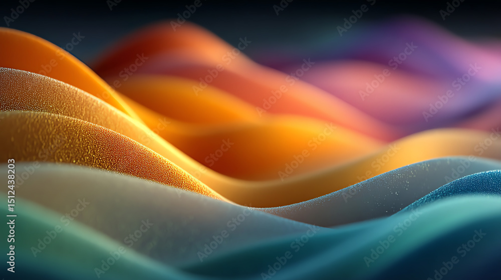 Leinwandbilder an abstract representation of flowing waves in vibrant colors, creating a mesmerizing visual experie