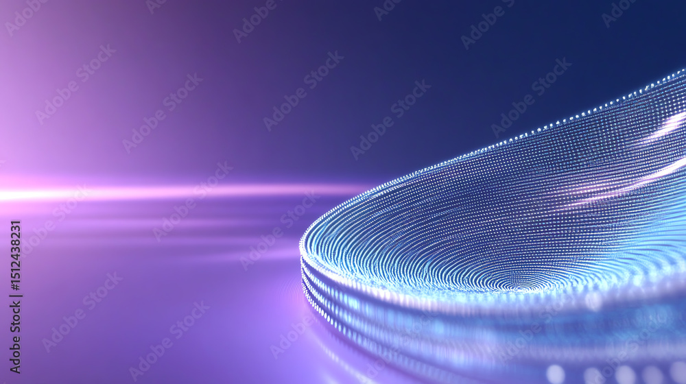 Poster an abstract wave design featuring vibrant colors and smooth lines, perfect for backgrounds or tech-r
