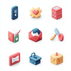 Isometric Objects Set A Colorful Collection of Illustrations