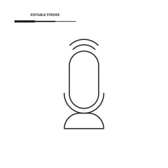 Microphone Icon Vector Design.