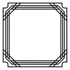 A blank vintage black and white wooden board frame with an old rope border for your art design