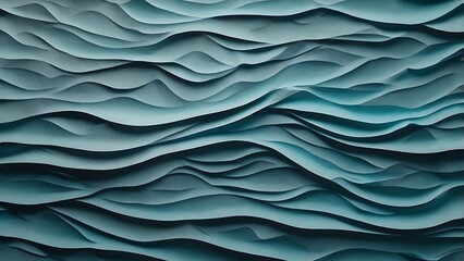 Fototapeta premium Abstract teal wave pattern background texture