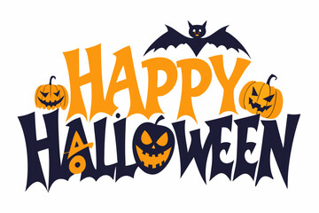 Happy Halloween Typography Design
