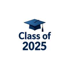 Class of 2025 graduation cap silhouette design