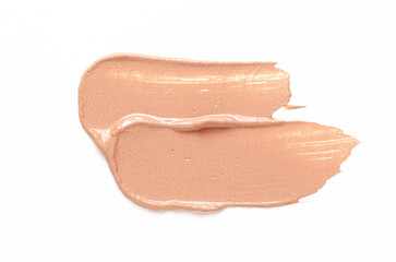 A sample of cosmetic clay for a body or face mask. White background