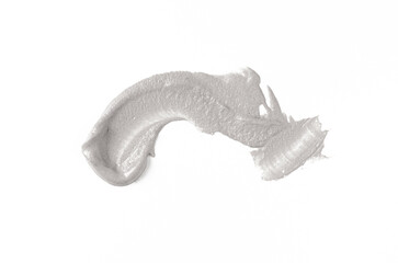 A sample of cosmetic clay for a body or face mask. White background