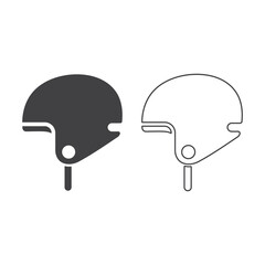 Motorcycle Helmet Icon Vector Design.