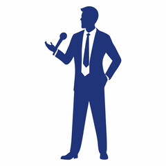 business man with a megaphone