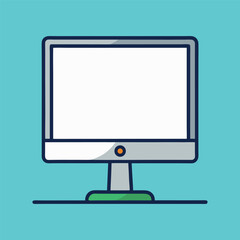 computer monitor with blank screen