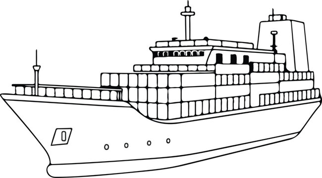 Large ship icon droing