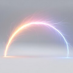 Glowing Electric Arc in Gradient Rainbow Colors over Minimal Background