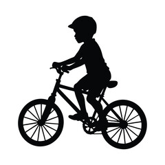 childing bike ride silhouette