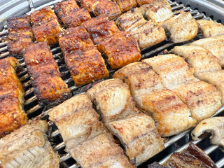 Korean bbq food. Grilled eel
