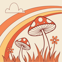 mushrooms in the forest