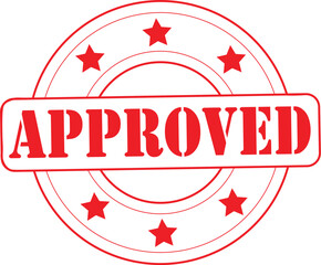 Certified Approval Seal with Red Star Design
