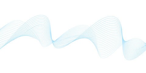 Abstract vector background with blue wavy lines. Blue wave background. Blue lines vector illustration. Curved wave. Abstract wave element.	