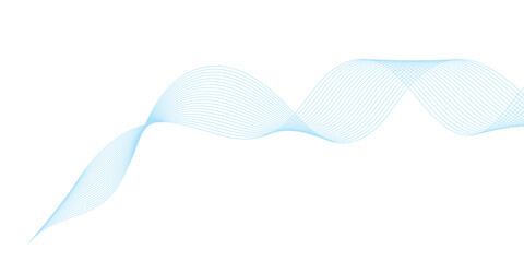 Abstract vector background with blue wavy lines. Blue wave background. Blue lines vector illustration. Curved wave. Abstract wave element.	