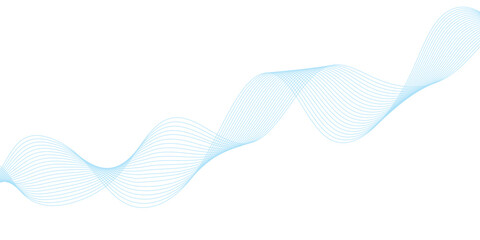 Abstract vector background with blue wavy lines. Blue wave background. Blue lines vector illustration. Curved wave. Abstract wave element.	