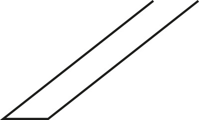 A thick outlined vertical rectangle with super-sloping sides and no side opening.