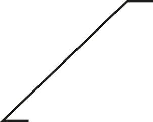 A thick outlined very long vertical rectangle with extremely sloping sides and no side opening.