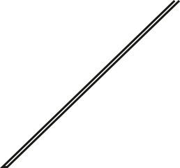 A thick outlined very long vertical rectangle with an extremely sloping side and no side opening.