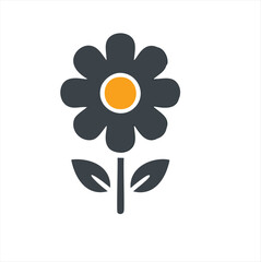 Simple flower icon design floral element botanical illustration