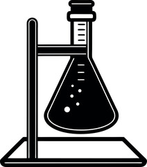 vector chemical test tubes with chemicals