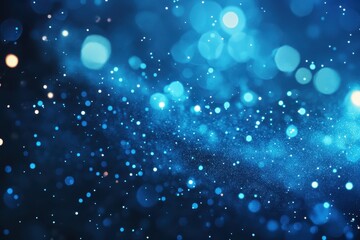 Obraz premium Vibrant blue light flare abstract seamless background with luminous particles and dreamy bokeh effects, Blue light flare Abstract seamless background