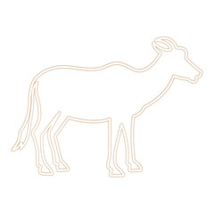 vector illustration of a cow