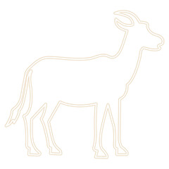 vector illustration of a goat