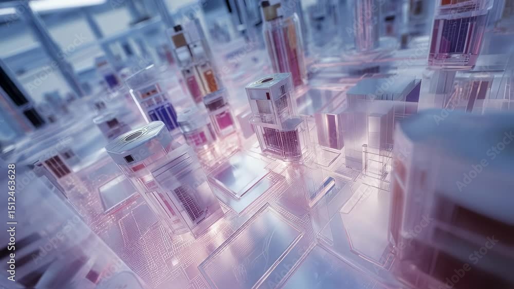 Poster transparent encased gallium oxide transistors displaying diverse characteristics resting on platform