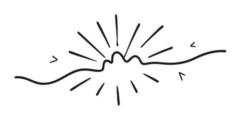 Obraz premium -excitement-lines-in-hand-drawn-burst-format-silho.eps