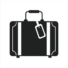 Travel Luggage Solid Icon Vector Design