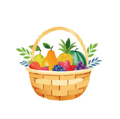 Fresh fruit basket summer harvest abundance