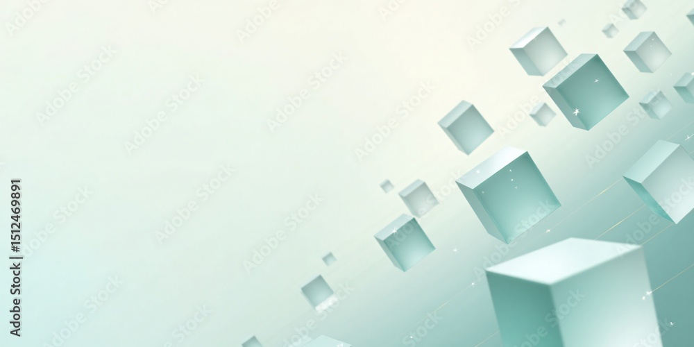 Poster abstract blockchain network background