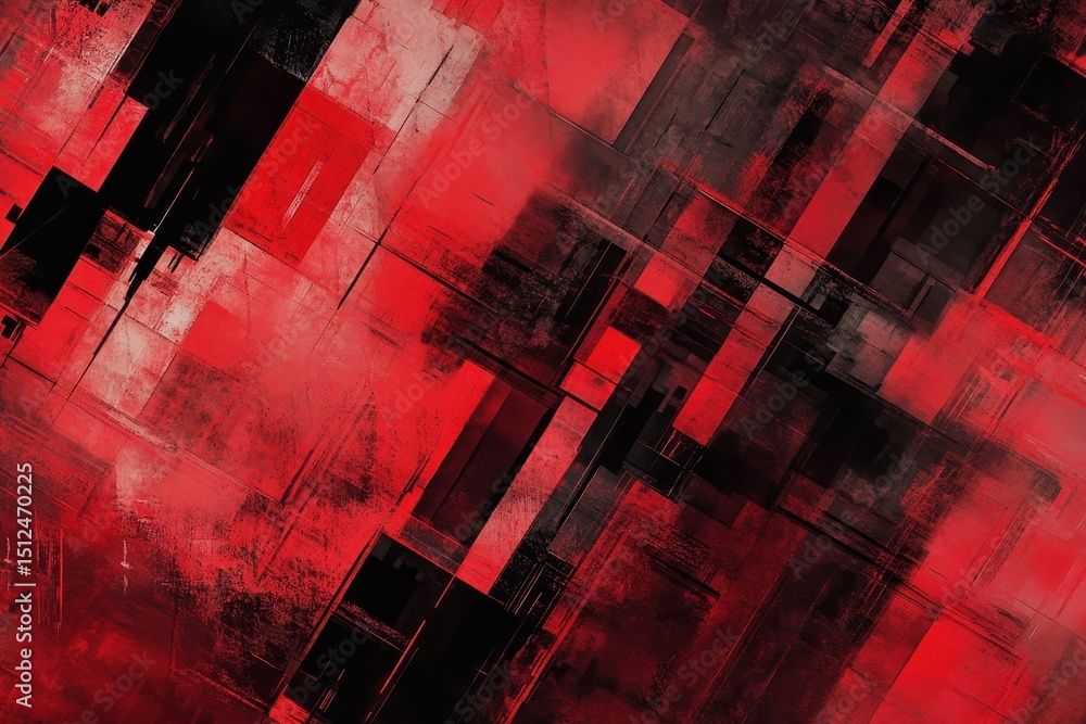 Poster dynamic abstract red overlap background showcasing layers of texture and depth ideal for modern desi