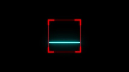 Digital scanner icon. Scanner icon animation glows with neon shine effect in smooth motion. Scanner icon animation creates a modern digital scan visual. - Powered by Adobe