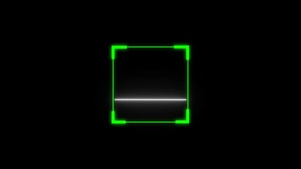 Digital scanner icon. Scanner icon animation glows with neon shine effect in smooth motion. Scanner icon animation creates a modern digital scan visual. - Powered by Adobe