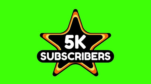 5k subscribers green screen background