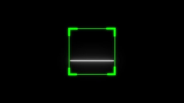 Digital scanner icon. Scanner icon animation glows with neon shine effect in smooth motion. Scanner icon animation creates a modern digital scan visual. - Powered by Adobe