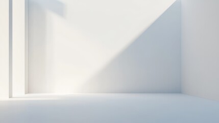 Obraz premium A plain white background with subtle gradient shades, demonstrating a minimalist design concept. Generative AI