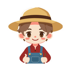 illustration design of a farmer